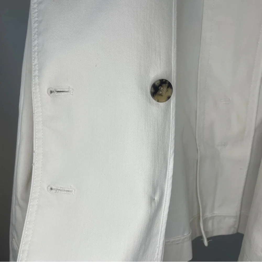 Theory Double Breasted Belted White Jacket - size small - Picture 7 of 12